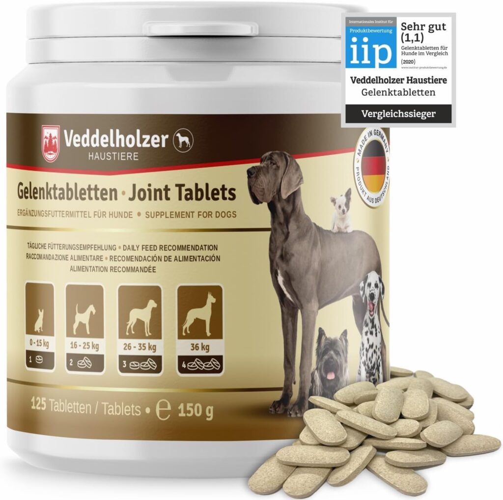 Los comprimidos condroprotector perros para articulaciones Veddelholzer con MSM