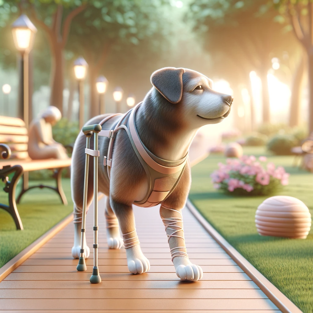 perro con protesis para andar