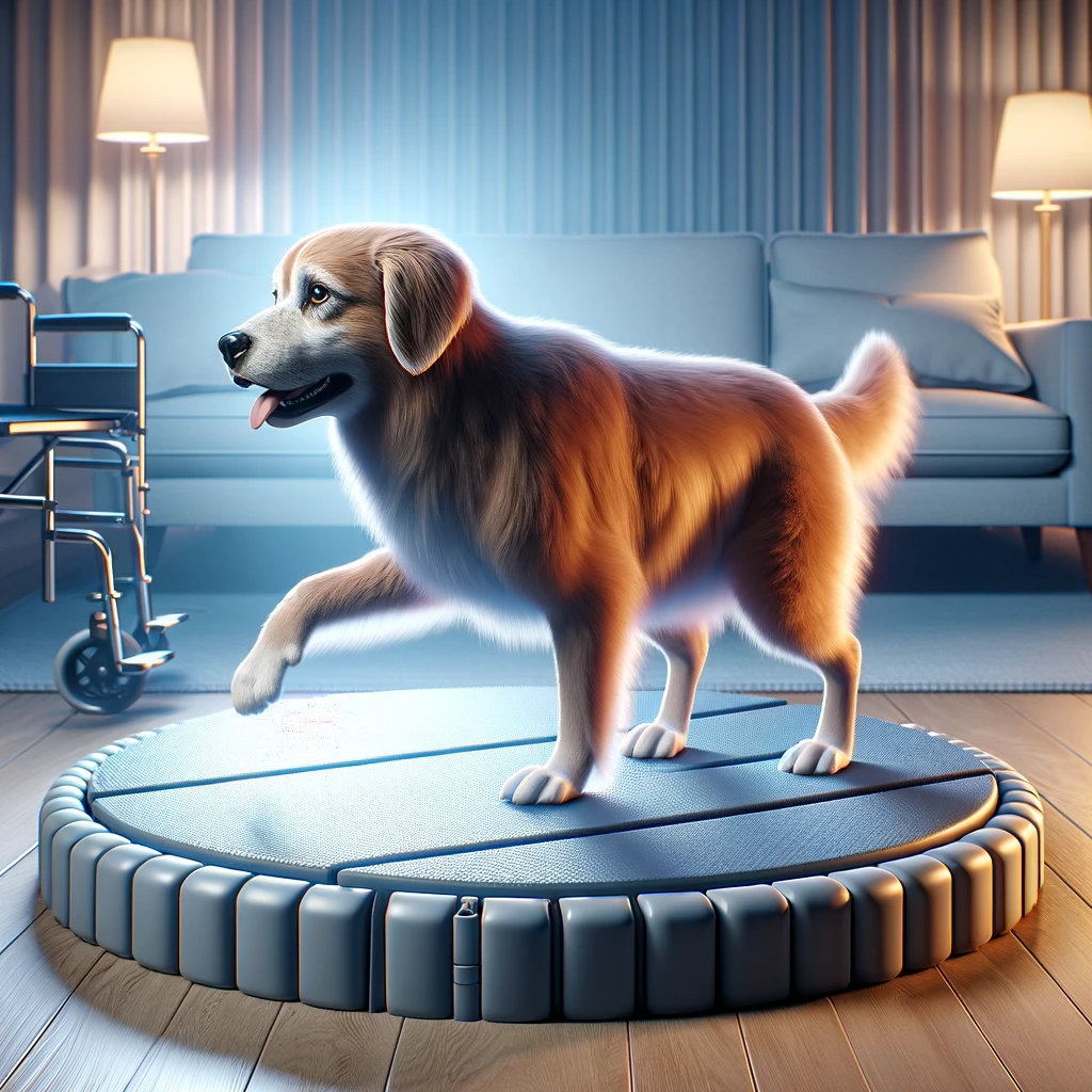 perro contento encima de cama ortopédica