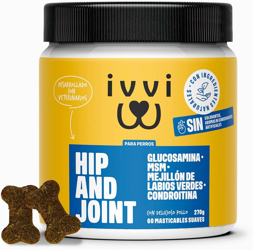 ivvi - Hip and Joint - Articulaciones, Antiartrosis - Complemento Alimenticio para Perros